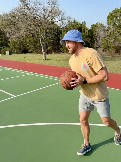 Banyan Blue Stretch Cotton Bucket Hat